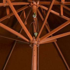 terrakotta kétszintes napernyő farúddal 270 cm