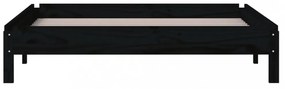 fekete tömör fenyőfa egymásra rakható ágy 90x200 cm