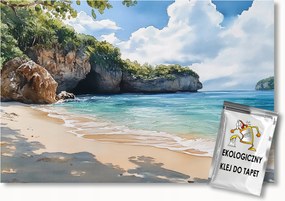 Fotótapéta Flizelina Tájkép Tenger Hullámok Tengerpart Sziklák Barlang 312x219 ragasztó