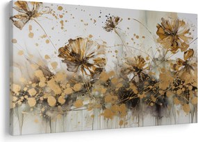 Kép - Absztrakt virágos festmény (90x60 cm)