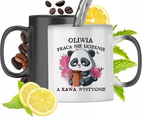 Mágikus bögre Olíviának Fekete Matt Nyomtatott Képpel 330ml