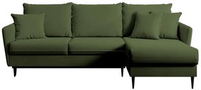 Sarokkanapé Vivaldio L  (zöld + fekete). Akció -15%. 1098875