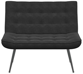 fekete bársonypad 110 x 74 x 84 cm