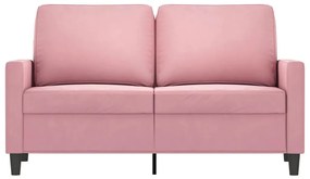 kétszemélyes rózsaszín bársony kanapé 120 cm