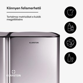 Klarstein Tiyo 3 az 1-ben szemetes 60 l levehető vödörrel, soft-close záródással