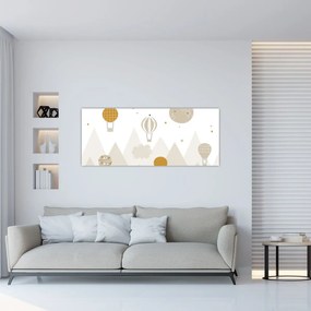 Kép - Repülő léggömbök (120x50 cm)