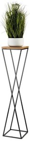 LOFT virágtartó állvány 100x24 cm fekete/barna