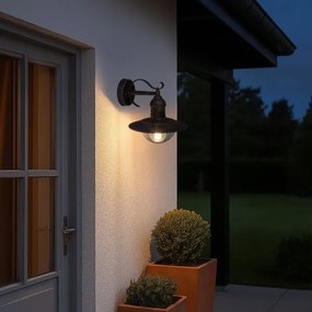 Brilagi - Kültéri fali lámpatest MOLDE 1xE27/60W/230V IP44 bronz/patina