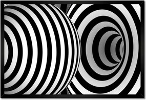 Poszter keretben 60x40 Absztrakt fekete-fehér