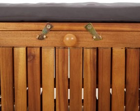 tömör akácfa tárolópad párnával 126 cm