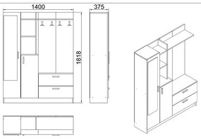 Dana White előszoba szett