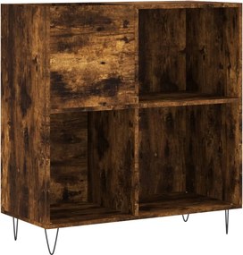 vidaXL füstös tölgy színű szerelt fa hanglemezszekrény 84,5x38x89 cm