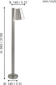 Eglo 33563 - LED, dimmelhető kültéri lámpa CALDIERO-C 1xE27/9W/230V IP44