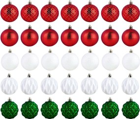 35x KarĂĄcsonyi gömbök Törhetetlen SzĂnes KarĂĄcsonyfa gömb szett