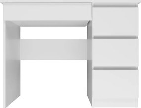 Mijas íróasztal jobb oldali tárolókkal, matt fehér
