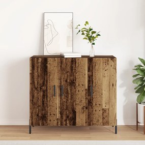 Régi Fa Oldalszekrény 90x34x80 cm Műanyag