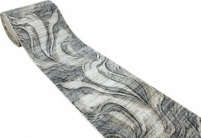 Futószőnyeg Szőnyeg Puha Szürke Hullámos 100cm Széles Méretben Matara Szobába