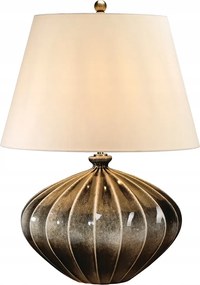 Porcelán asztali lámpa barna, krémszínű lámpaernyővel 63 cm Elstead