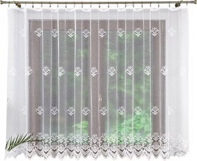 Áttört Kész Függöny Szalaggal, Rövid Finom Hálós 450x180.