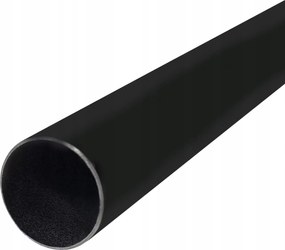 Fekete cső, fém rúd karnisokhoz, Matt Fekete, átmérő 19 mm, 200 cm