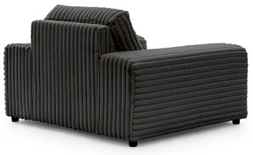 Sötétszürke kordbársony fotel Justin – Ropez