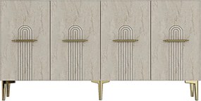Ida 150 - White, Travertine, Gold