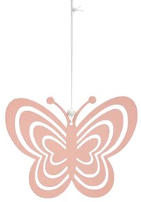 Függesztett fém pillangó PASTEL BUTTERFLY - több színben Termék színe: Rózsaszín