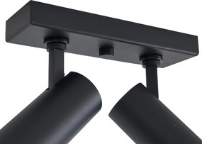 Modern mennyezeti lámpa fekete LED-del, szabályozható, 2 lámpás - Tate