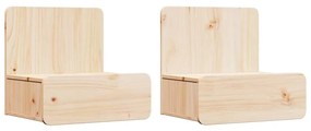 Éjjeli asztal 2 pcs Barna 44 x 32.5 x 40 cm Tömör fenyőfa