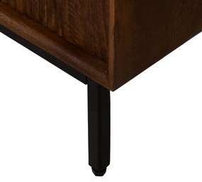 Barna mangófa könyvespolc 60x190x30 cm Sagara – Ixia