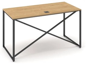 ProX asztal 138 x 67 cm, burkolattal, hamilton tölgy / grafit