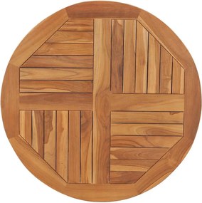 vidaXL kerek tömör tíkfa asztallap 2,5 cm 80 cm