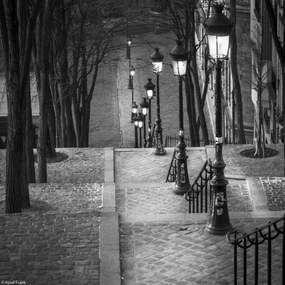 Poszter 20x20cm Csendes este a Montmartre-on, Assaf Frank