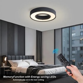 Brilagi - LED dimmelhető mennyezeti lámpa LUMIX LED/48W/230V 3000-6000K fekete, átmérő 50 cm + távirányító