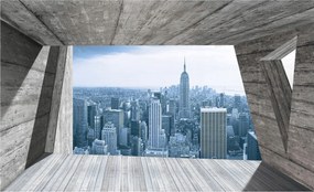 Fotótapéta New York Empire State Building beton keret 208x146 +ragasztó