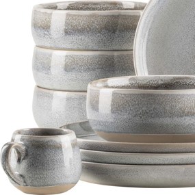 Mäser 16 darabos reggeli edénykészlet AQUATA – szürke