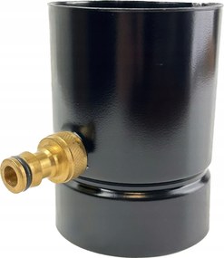 Esővízgyűjtő tömlőcsatlakozóval 90mm-es csőhöz Galeco Acél fekete 9005