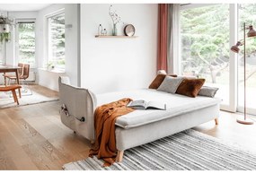 Krémszínű kinyitható kanapé 225 cm Charming Charlie – Miuform