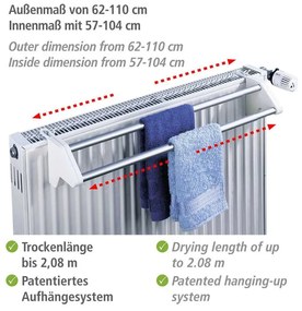 Standard állítható ruhaszárító, radiátorra - Wenko