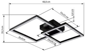 Globo 672842 - LED Mennyezeti lámpa TYLER LED/20W/230V