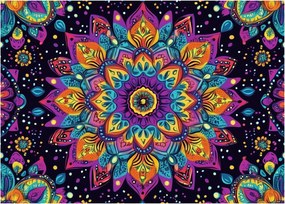 Kép - Kaleidoszkópos mandala (70x50 cm)