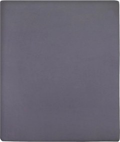 vidaXL 2 db antracitszürke pamutdzsörzé gumis lepedő 140 x 200 cm
