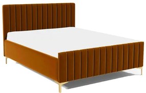 RUBY 25 STANDARD ágy 140x200 cm - arany lábak Narancssárga