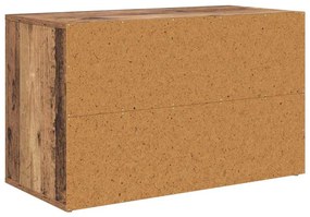 Cipőtartó polcokkal tárolóval Régi fa 75 x 35 x 45 cm Faanyag