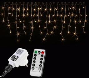 VOLTRONIC® Fényeső 200 LED Meleg fehér 5 m + vezérlő