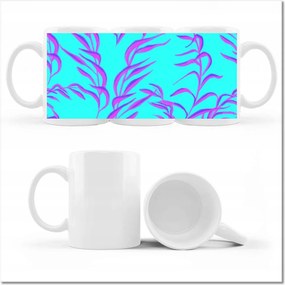 Nyomott mintás bögre Modern levél mintával