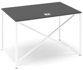ProX asztal 118 x 80 cm, fedővel, grafit / fehér