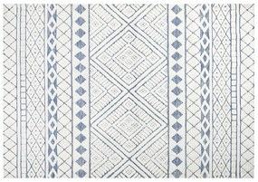 Fehér és kék szőnyeg 160 x 230 cm MARGAND Beliani