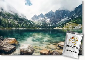 Fotótapéta Flizelina Tájkép Hegyek Tátra Hó Köd Tó 200x140 ragasztó