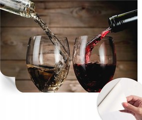 Öntapadós tapéta Divatos 3D fali ragasztóval Borospoharak 104x70 cm